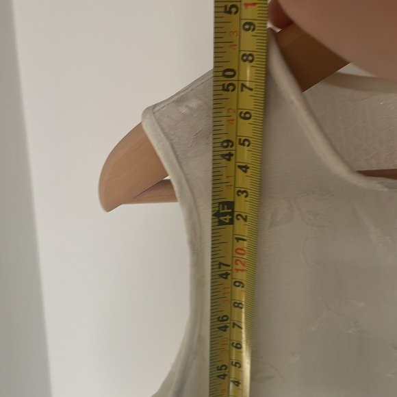 White floral satin maxi/midi dress - Picture 5 of 7